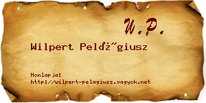 Wilpert Pelágiusz névjegykártya